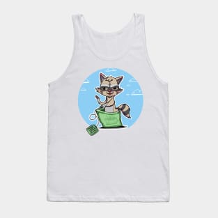 cat in tea Tank Top